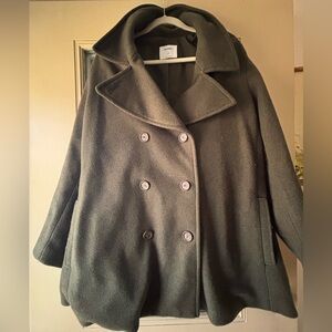 Dark green pea coat from old navy